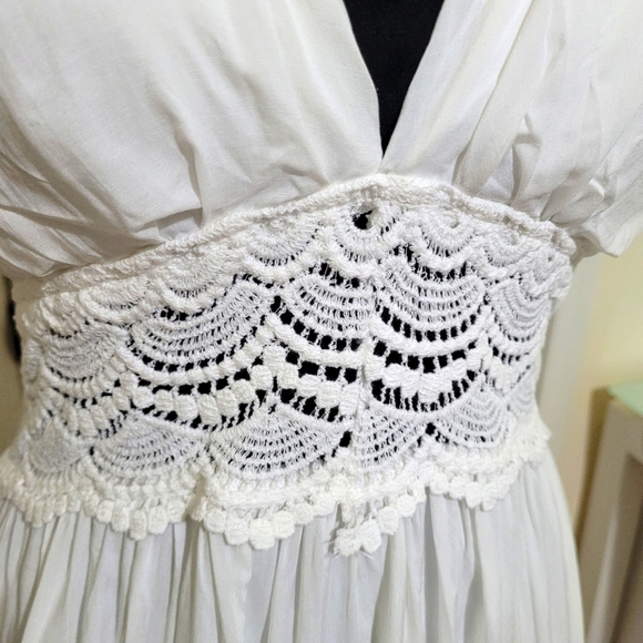 * Fashion Nova Woman's Breeze Through Life Crochet Midi Dress NWOT White Small - Picture 6 of 15